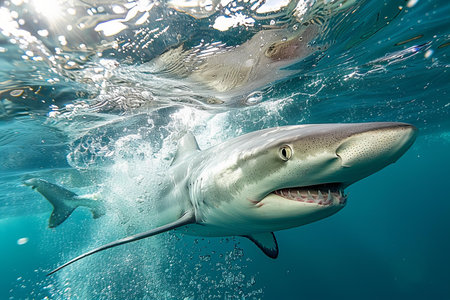 Great White Shark (Carcharodon carcharias)の写真素材