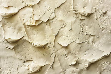 texture of white oil paint on canvas as background, close-upの写真素材