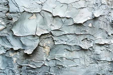 Texture of old rustic wall covered with gray and blue stuccoの写真素材