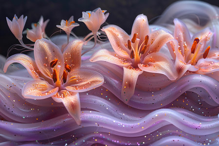 Burning house in the village at sunset. The concept of ecological disaster.の写真素材