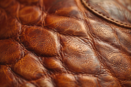 Crocodile skin texture close up. Natural leather background.の写真素材