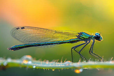Close up of a damselfly (Aeshna viridis)の写真素材