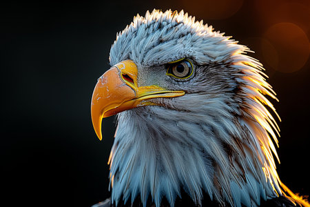 Bald Eagle in the wild. Close up portrait of an american eagle.