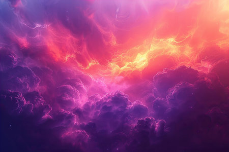 Fantasy cloudscape. Abstract fractal shapes. 3D rendering illustration