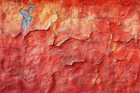 Old cracked paint on rusty metal surface. Abstract background for design.