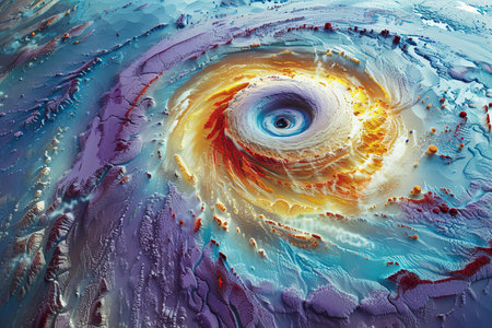 Abstract colorful background. Fantasy fractal texture. Digital art. 3D rendering.の写真素材