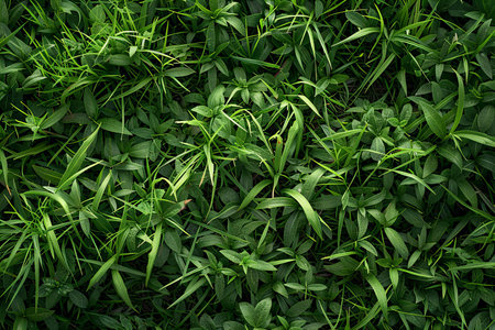 Green grass texture background. Top view of fresh green grass top view.の写真素材