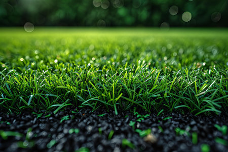 Green grass with bokeh background,green grass in the gardenの写真素材