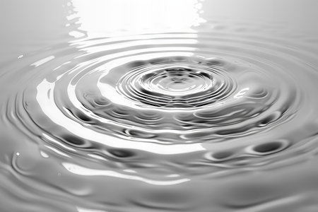 Water ripples and ripples on a white background. 3d renderingの写真素材