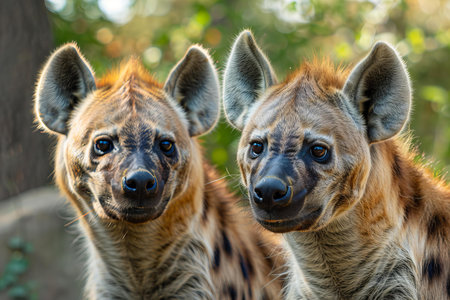 Spotted hyena (Crocuta crocuta) portraitの素材