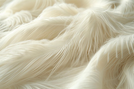 Close up of white feathers texture. Abstract background and texture for design.