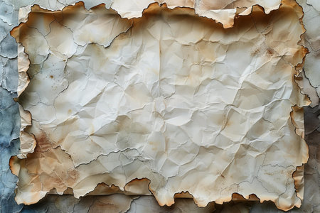 Old crumpled paper texture. Abstract background and texture for design.の写真素材
