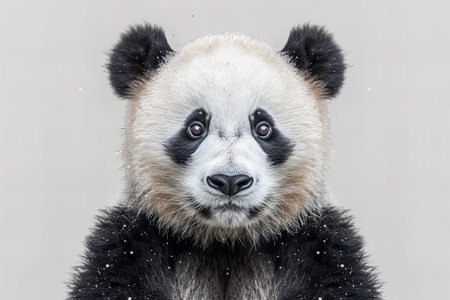 Portrait of a giant panda bear (Ailuropoda melanoleuca)の写真素材