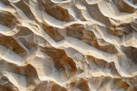 Sand on the beach as a background. Close-up image.の写真素材