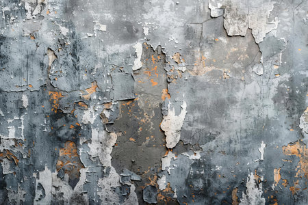 Grunge wall with peeling paint. Abstract background for design.の写真素材