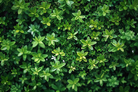 Green leaves background. Top view of green leaves background. Nature background.の写真素材
