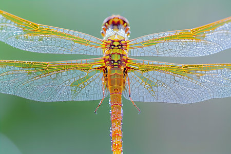 Macro photo of a dragonfly (Sympetrum vulgatum)の写真素材