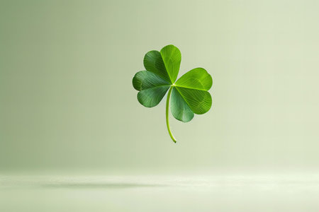 Four leaf clover isolated on white background. St.Patrick's Dayの写真素材