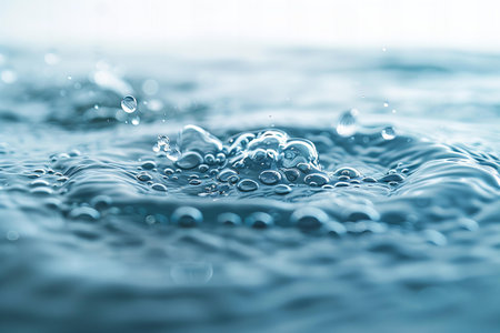 Water splashes and ripples close up. Abstract nature background.の写真素材