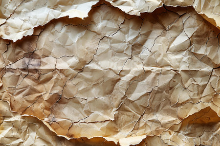 Old crumpled paper texture. Abstract background and texture for design.の写真素材