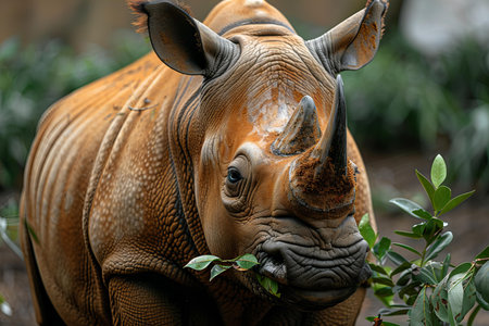 Rhinoceros (Ceratotherium simum)の写真素材