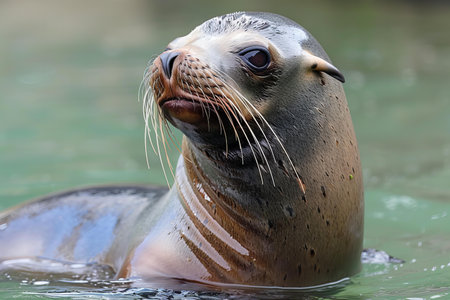 Sea Lion (Zalophus californianus)の写真素材