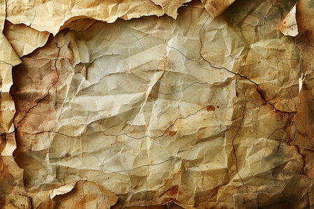 Old crumpled paper background. Grunge paper texture.の写真素材