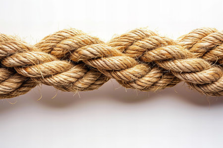 rope isolated on white background - soft focus with vintage film filterの写真素材
