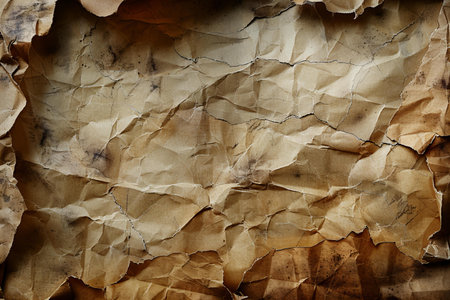 Old crumpled paper as background. Texture of crumpled paper.の写真素材