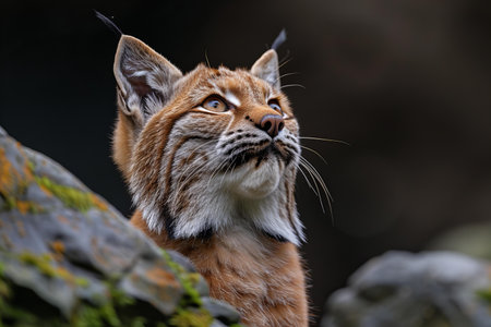 Eurasian lynx (Lynx lynx) portrait.の写真素材
