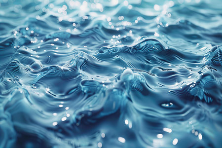 Water surface with ripples, close-up. Abstract background.の写真素材