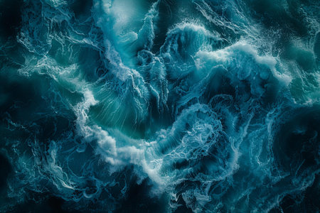 Abstract blue water background. Fantasy fractal texture. Digital art. 3D rendering.