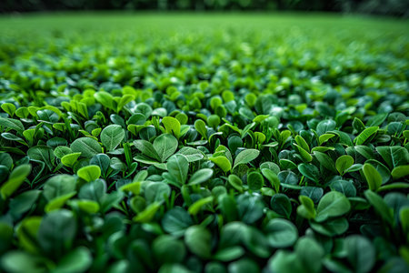 Green leaves in the garden. Natural background. Selective focus.