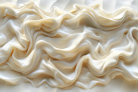 Abstract background of white silk fabric. 3d render, 3d illustration.