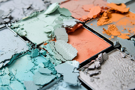 Beautiful makeup palette close-up. Eyeshadow palette.