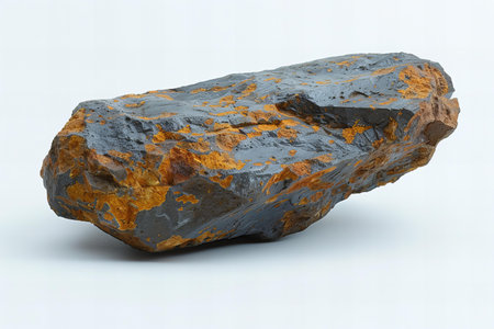 Granite on a white background. 3d rendering. Computer digital drawing.の写真素材