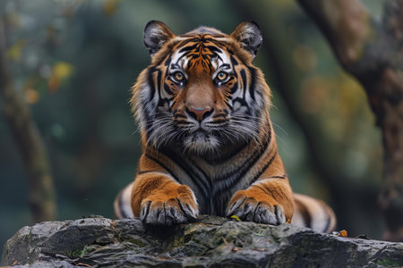 Sumatran tiger (Panthera tigris altaica)の写真素材