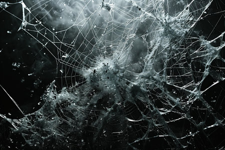 Broken glass on a black background.