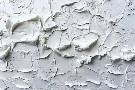 White wall with peeling paint. Abstract background and texture for design.の写真素材