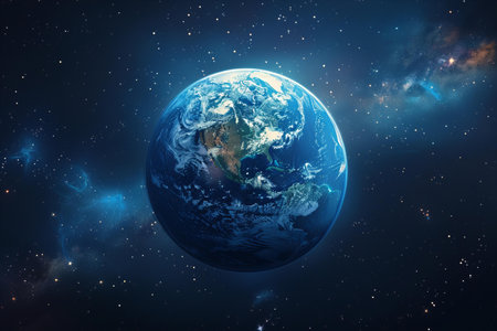 Earth from space. Elements of this image furnished by NASA. 3D rendering