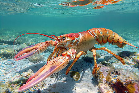 Lobster in the sea, Egypt.の写真素材