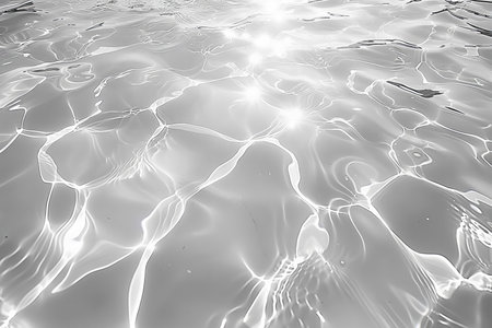 abstract background of water surface with ripples and sun rays.