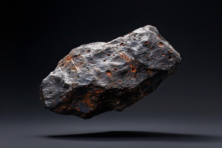 Copper mineral isolated on black background. 3d render illustration.の写真素材