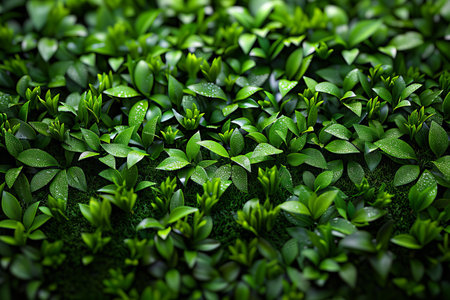 Green leaves background. Nature and environment concept. 3D Rendering