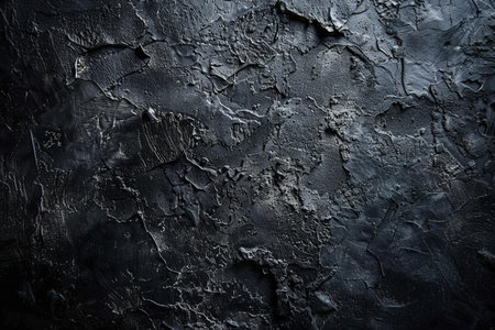 Black grunge textured wall background. Close-up image.