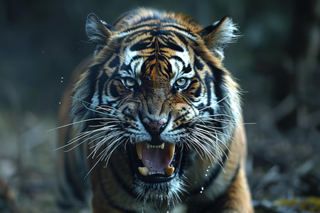 Close up of a tiger in the forest