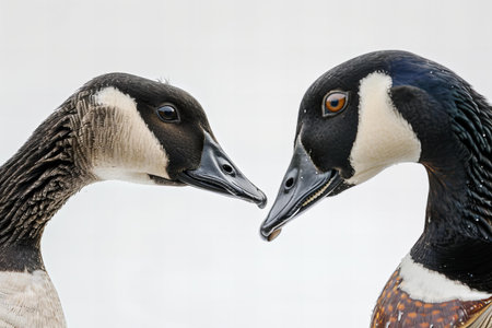 Close up of a pair of Canada Geese (Branta canadensis)