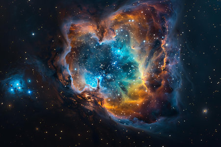 Nebula and galaxies in space. Elements of this image furnished by NASA