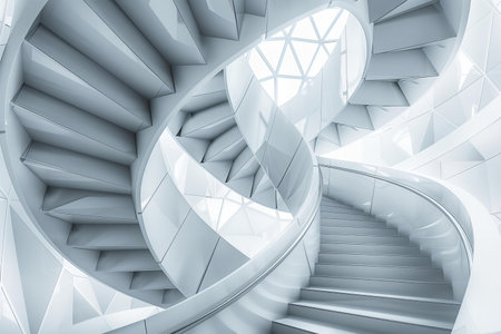 Abstract architecture background, spiral staircase. 3d rendering, 3d illustration.
