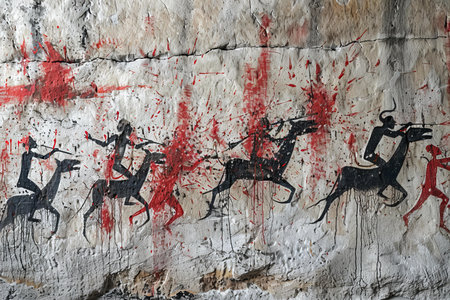 Graffiti on the wall of an abandoned house in Pripyat.の写真素材